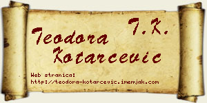 Teodora Kotarčević vizit kartica